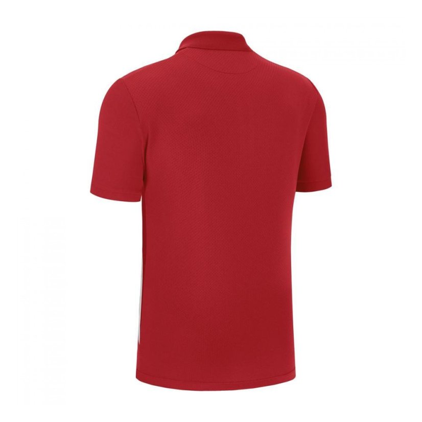 Polo triko Macron Rap - Barva: Červená/bílá, Velikost: M