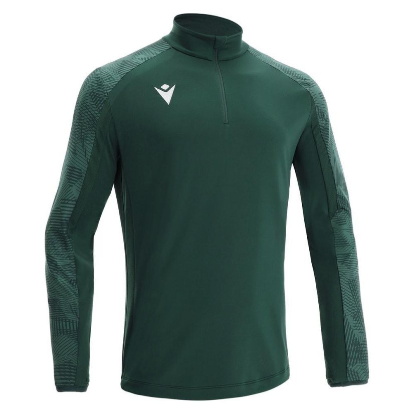 Triko Macron Naryn 1/4 ZIP - Barva: Lahvově zelená, Velikost: M