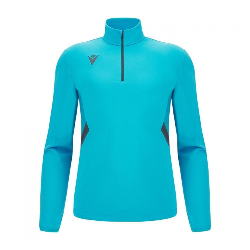 Mikina Macron Piave 1/4 ZIP - Barva: Světle modrá, Velikost: M