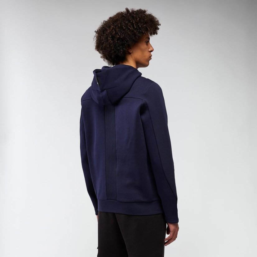 Sportovní mikina na zip s kapucí Macron Ath Icon Midnight - Barva: Army, Velikost: 4XL