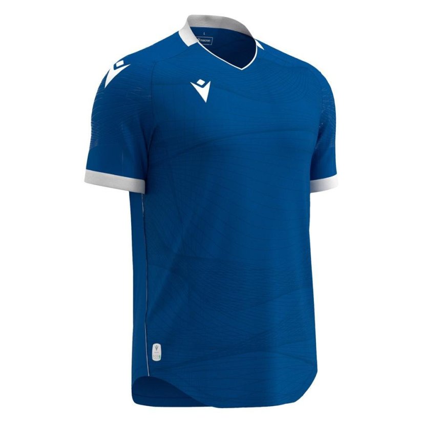 Dres Macron Wyvern Eco - Barva: Vínová/světle modrá, Velikost: M