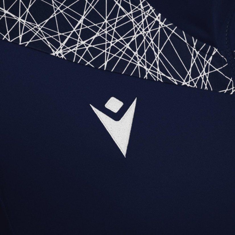 Sportovní mikina s kapucí Macron Ishtar 1/4 Zip - Farba: Čierna/biela, Veľkosť: 3XL