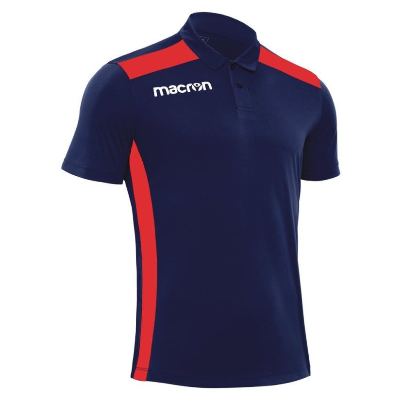 Polo tričko Macron Folk - Barva: Černá/červená, Velikost: 3XS