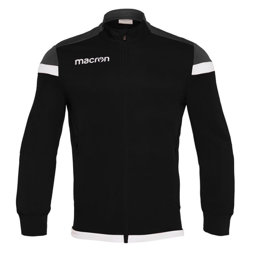 Sportovní mikina na zip Macron Sobek - Barva: Černá/červená, Velikost: 3XL