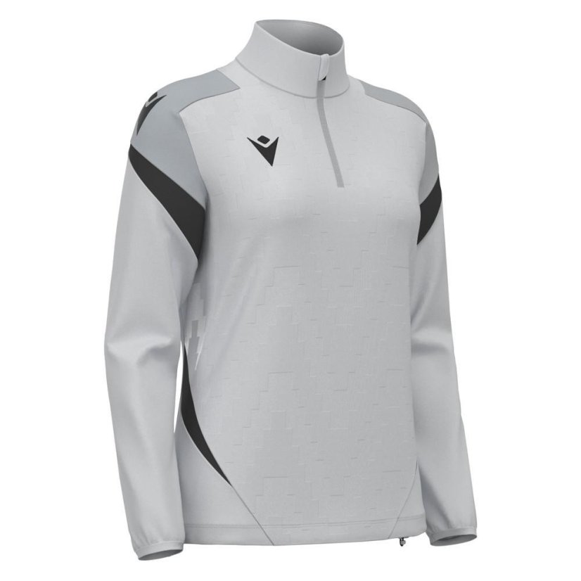 Sportovní top Macron Leona 1/4 Zip - Barva: Černá, Velikost: 3XL