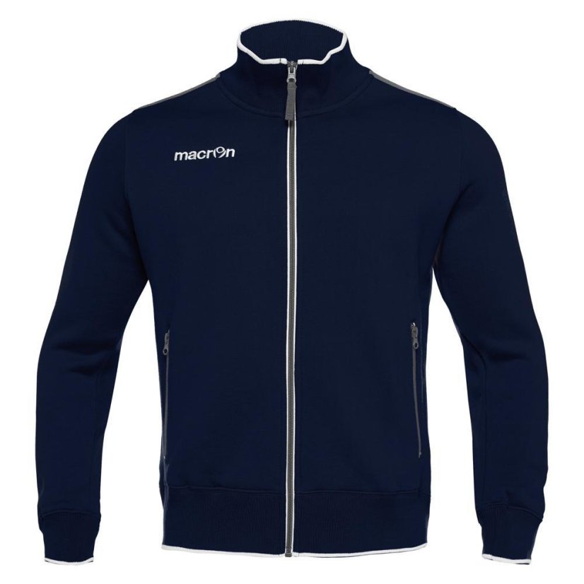 Sportovní mikina na zip Macron Anime Felpa - Barva: Bílá, Velikost: 3XL