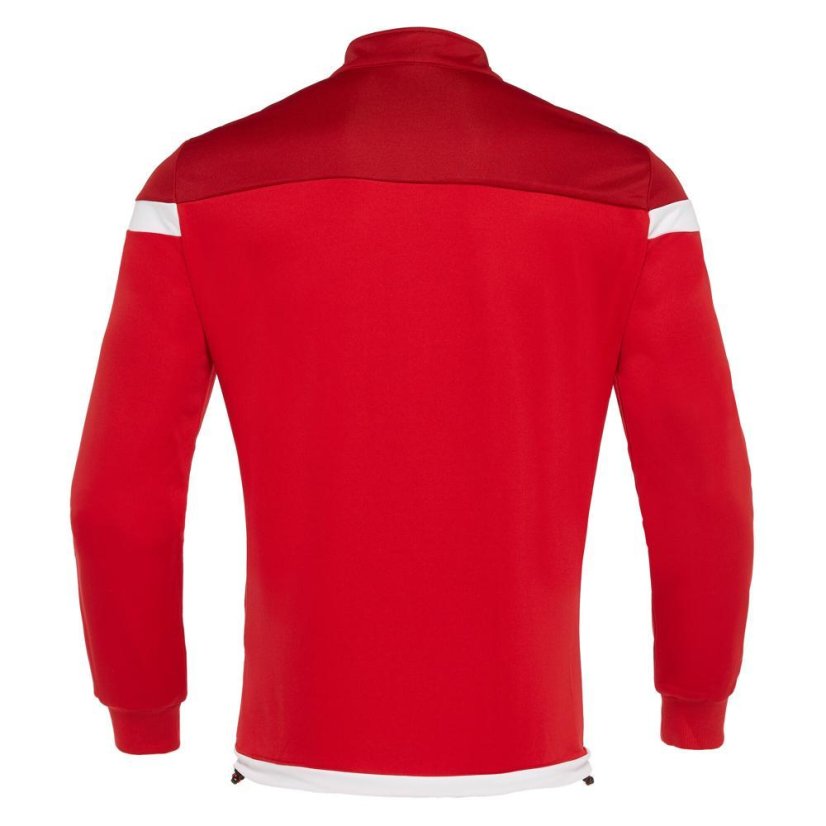 Sportovní mikina na zip Macron Sobek - Barva: Černá/červená, Velikost: 3XL