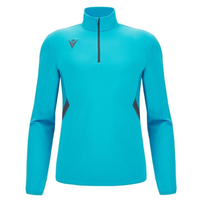 Mikina Macron Piave 1/4 ZIP - Barva: Světle modrá, Velikost: M