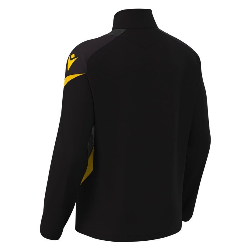 Sportovní top Macron Hollow 1/4 Zip - Barva: Černá/bílá, Velikost: L