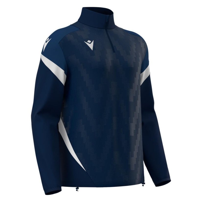 Sportovní top Macron Hollow 1/4 Zip - Barva: Černá/bílá, Velikost: L
