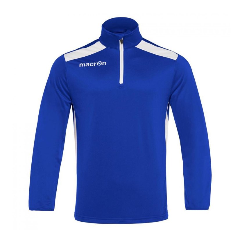 Sportovní mikina s krátkým zipem Macron Tarim - Barva: Modrá/bílá, Velikost: 4XL