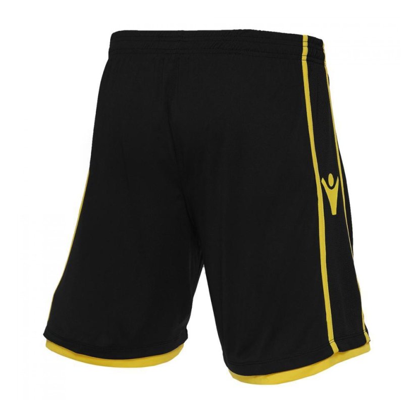 Fotbalové kraťasy Macron Algol - Barva: Černá/zelená, Velikost: 3XL