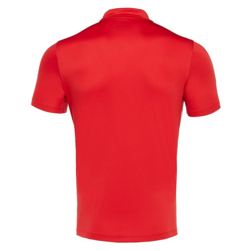 Polo tričko Macron Folk - Barva: Černá/červená, Velikost: 3XS