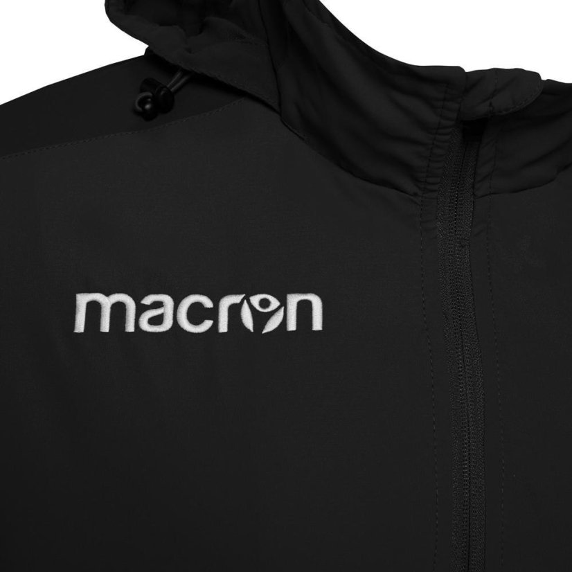 Nepromokavá sportovní bunda se zipem Macron Luzern - Barva: Černá, Velikost: 3XL