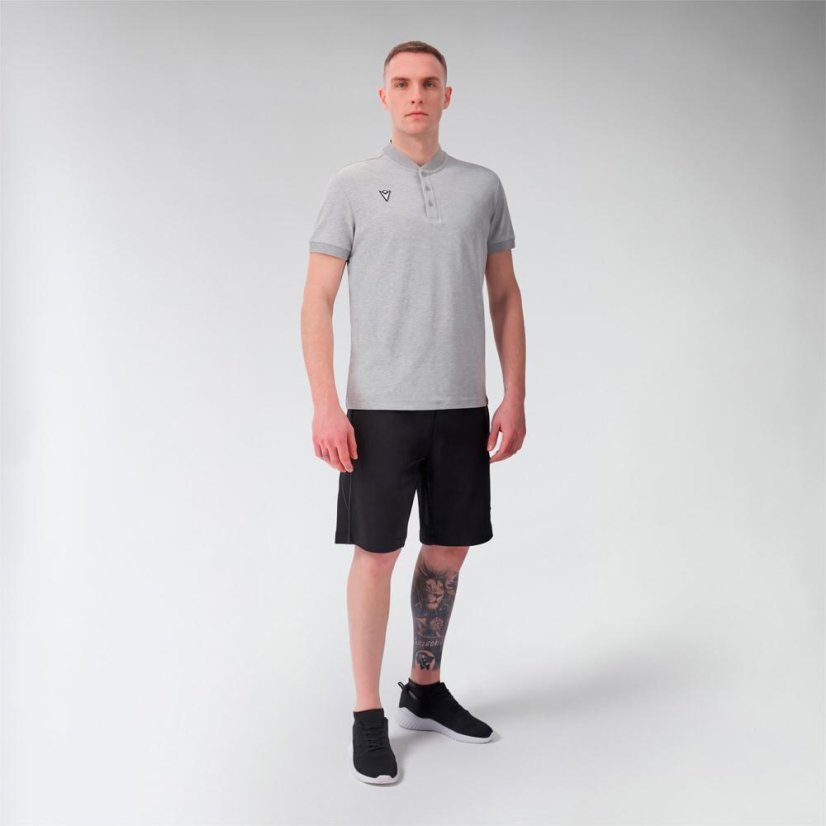 Triko Macron Ath Icon Nisiros Polo Korean Slim - Barva: Černá, Velikost: S