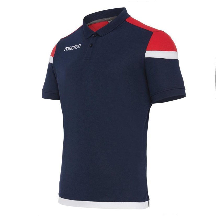 Sportovní polokošile Macron Shofar - Barva: Černá/červená, Velikost: 3XL