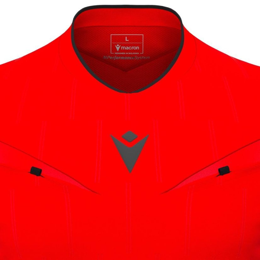 Rozhodcovský dres Macron Mendez Eco LS - Farba: Červená, Veľkosť: 3XL
