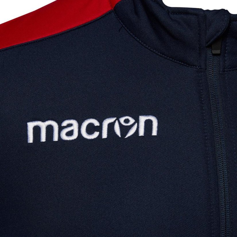 Sportovní mikina na zip Macron Sobek - Barva: Černá/červená, Velikost: 3XL