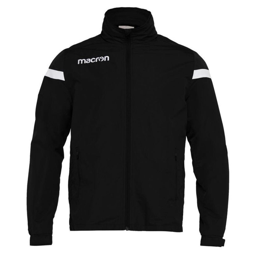 Nepromokavá sportovní bunda se zipem Macron Luzern - Barva: Černá, Velikost: 3XL