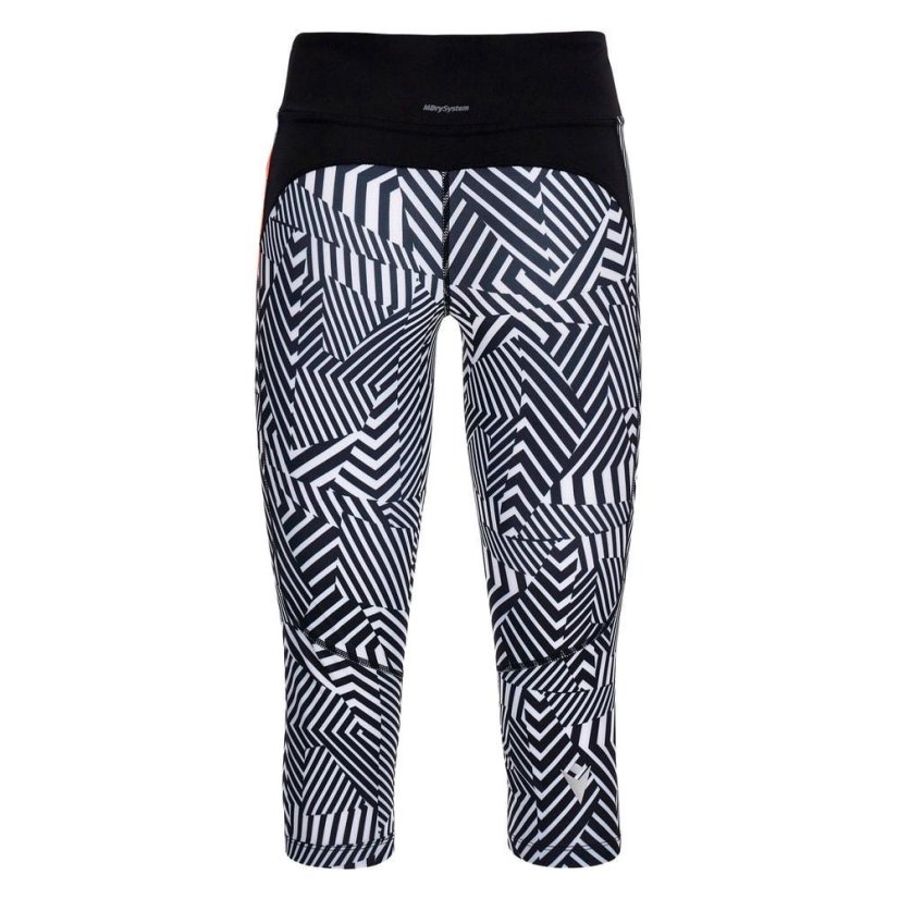 Kalhoty Macron Run SCD Cheryl Light Stretch 3/4 - Farba: Biela/čierna, Veľkosť: XS