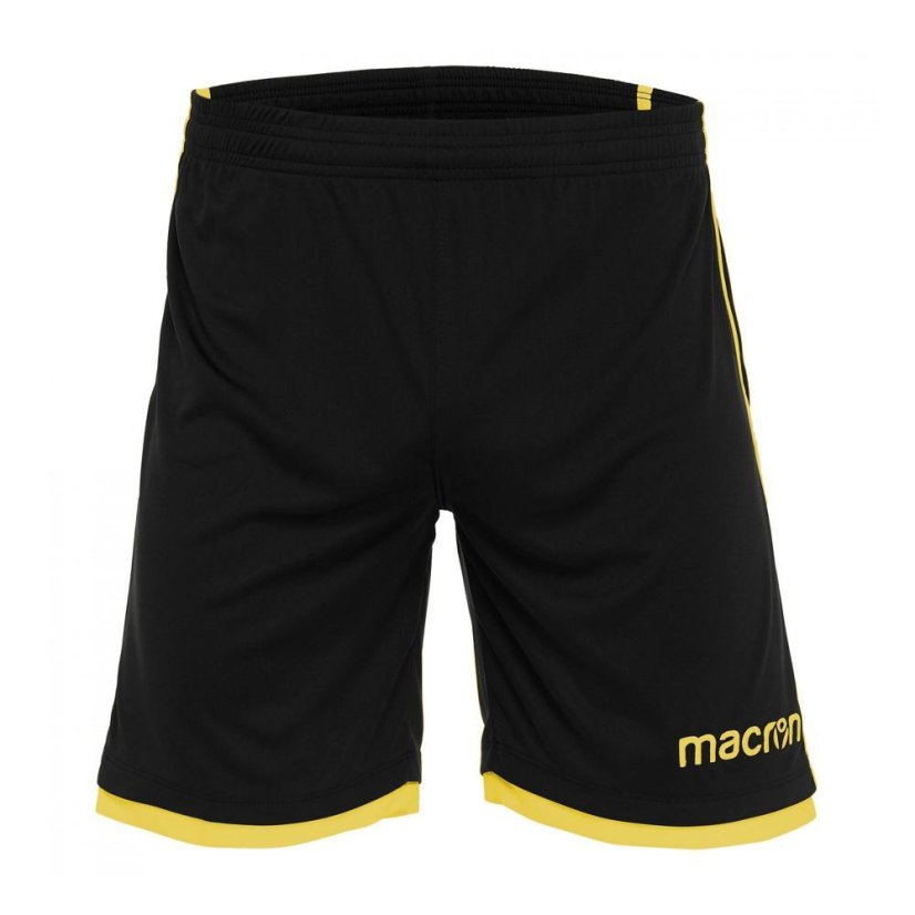 Fotbalové kraťasy Macron Algol - Barva: Černá/zelená, Velikost: 3XL