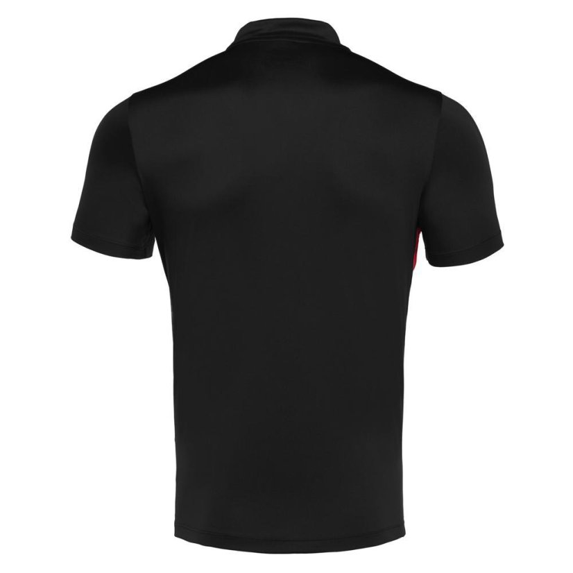 Polo tričko Macron Folk - Barva: Černá/červená, Velikost: 3XS