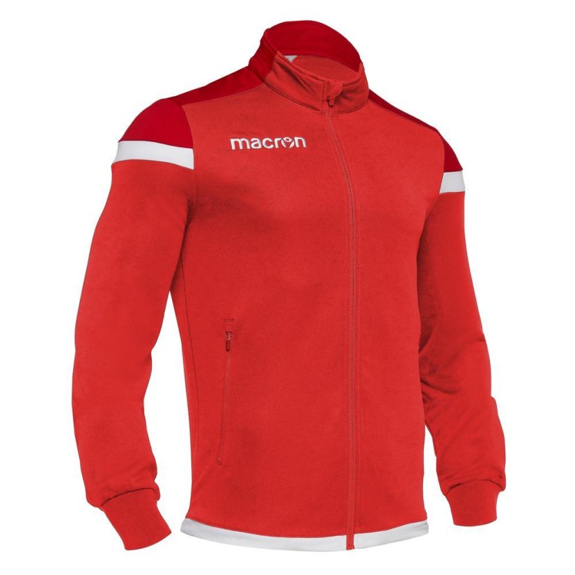 Sportovní mikina na zip Macron Sobek - Barva: Černá/červená, Velikost: 3XL