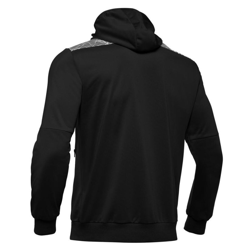 Sportovní mikina s kapucí Macron Ishtar 1/4 Zip - Barva: Černá/bílá, Velikost: 3XL