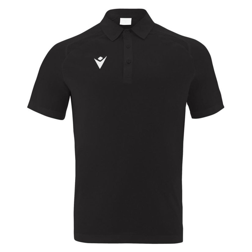Polo triko Macron Hutton SS - Barva: Černá, Velikost: 3XL