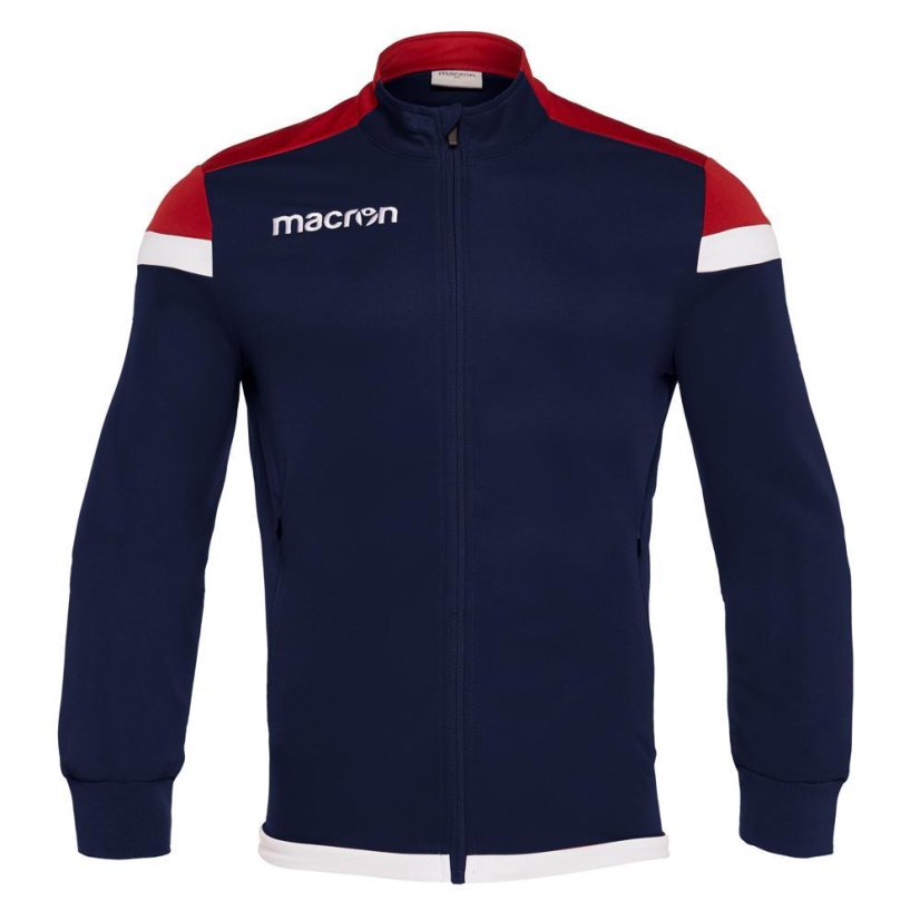 Sportovní mikina na zip Macron Sobek - Barva: Černá/červená, Velikost: 3XL