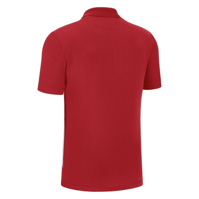 Polo triko Macron Rap - Barva: Červená/bílá, Velikost: M