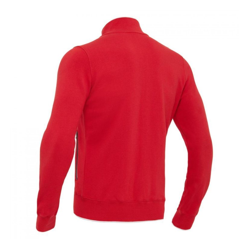 Sportovní mikina na zip Macron Anime Felpa - Barva: Bílá, Velikost: 3XL