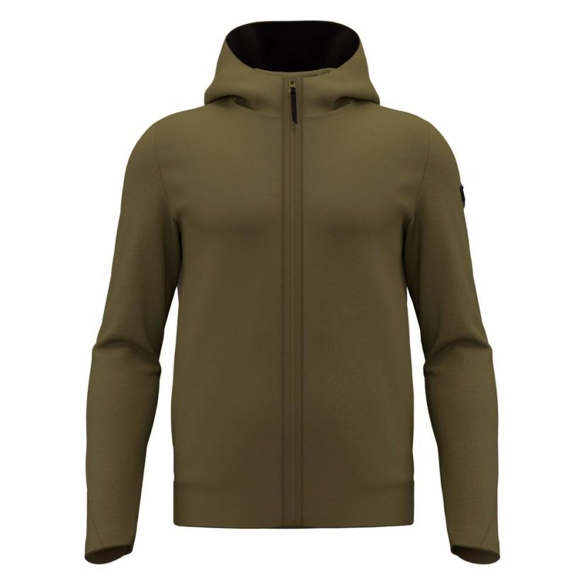 Sportovní mikina na zip s kapucí Macron Ath Icon Midnight - Barva: Army, Velikost: 4XL