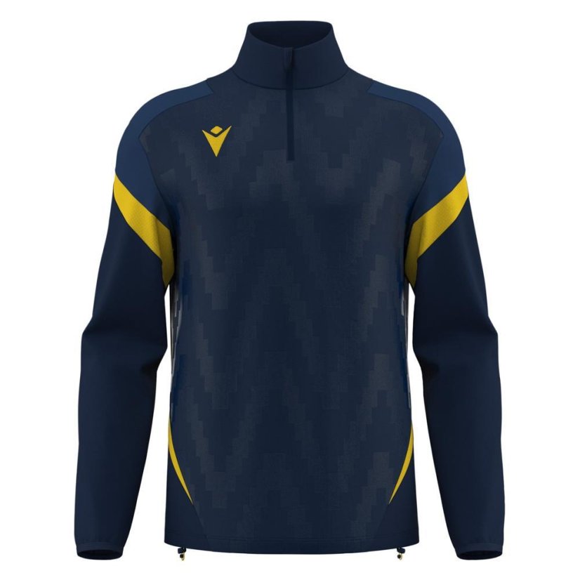 Sportovní top Macron Hollow 1/4 Zip - Barva: Černá/bílá, Velikost: L