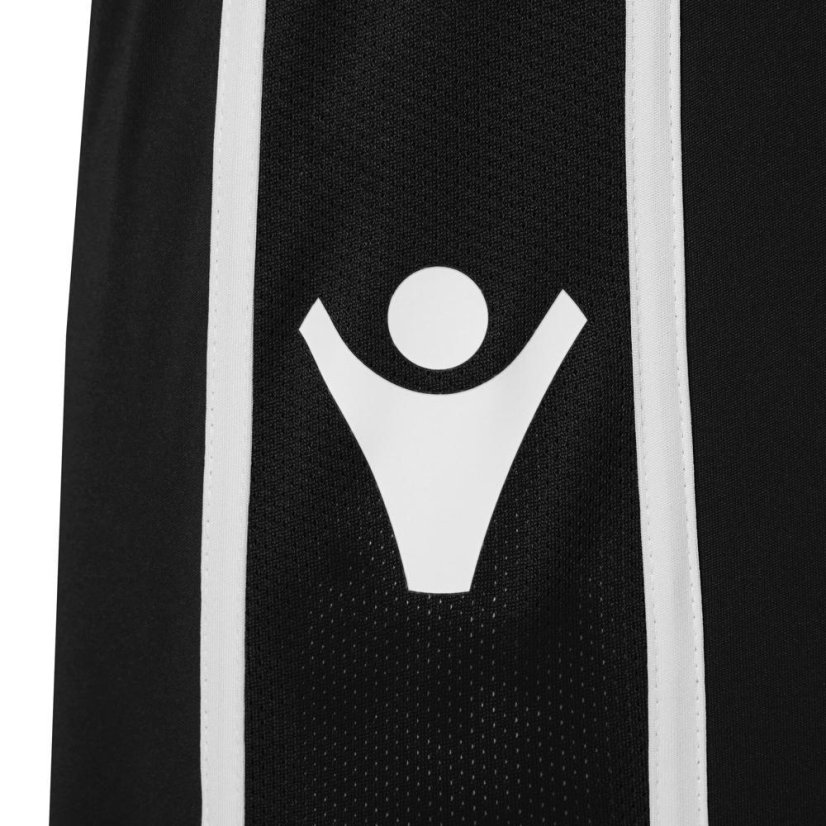 Fotbalové kraťasy Macron Algol - Barva: Černá/zelená, Velikost: 3XL