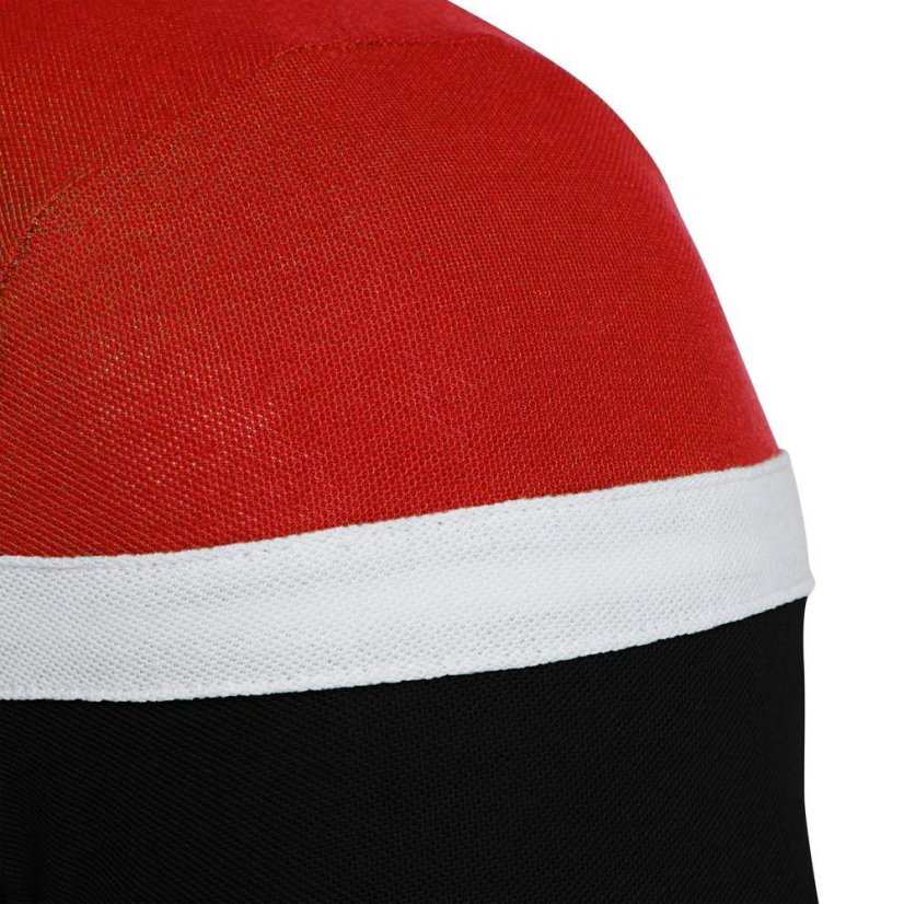 Sportovní polokošile Macron Shofar - Barva: Černá/červená, Velikost: 3XL