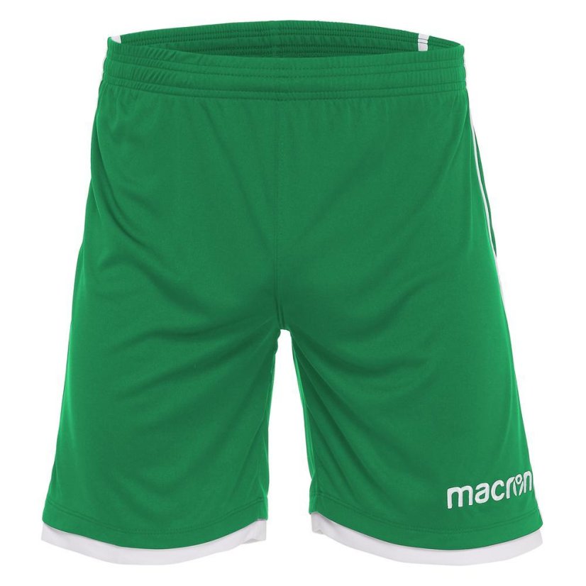 Fotbalové kraťasy Macron Algol - Barva: Černá/zelená, Velikost: 3XL