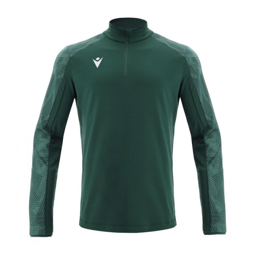 Triko Macron Naryn 1/4 ZIP - Barva: Lahvově zelená, Velikost: M