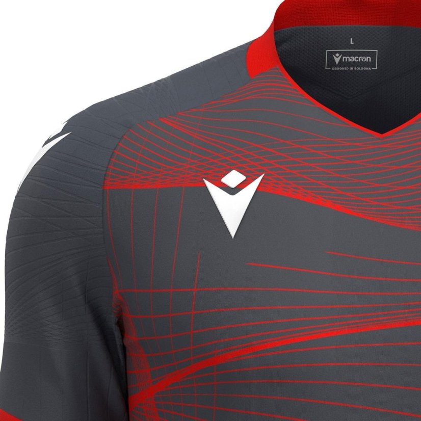 Dres Macron Wyvern Eco - Barva: Vínová/světle modrá, Velikost: M