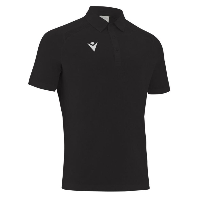 Polo triko Macron Hutton SS - Barva: Černá, Velikost: 3XL